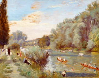Barques sur une rivière, 1931